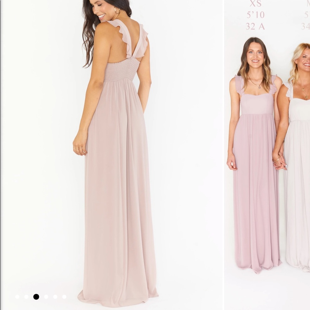 Mumu June maxi dress Soft beige bridesmaid